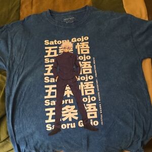 Satoru Gojo Anime Graphic Tee - Blue